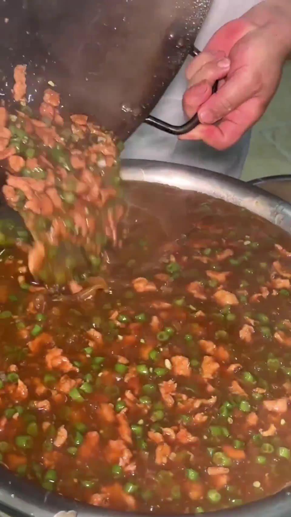 Rice with fatty meat